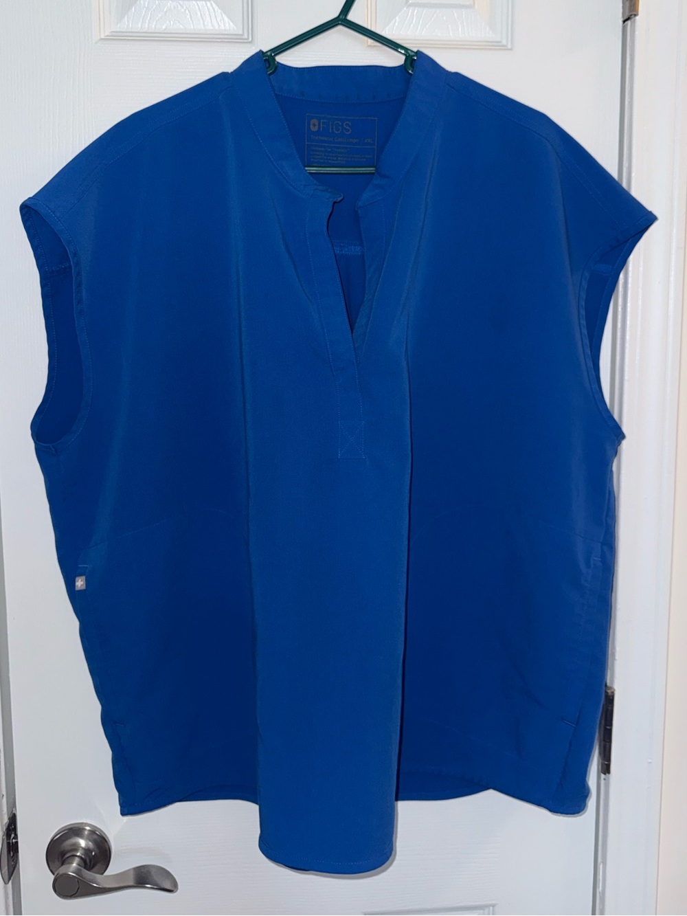 FIGS Rafaela Oversized Scrub Top XXL Royal Blue Sleeveless